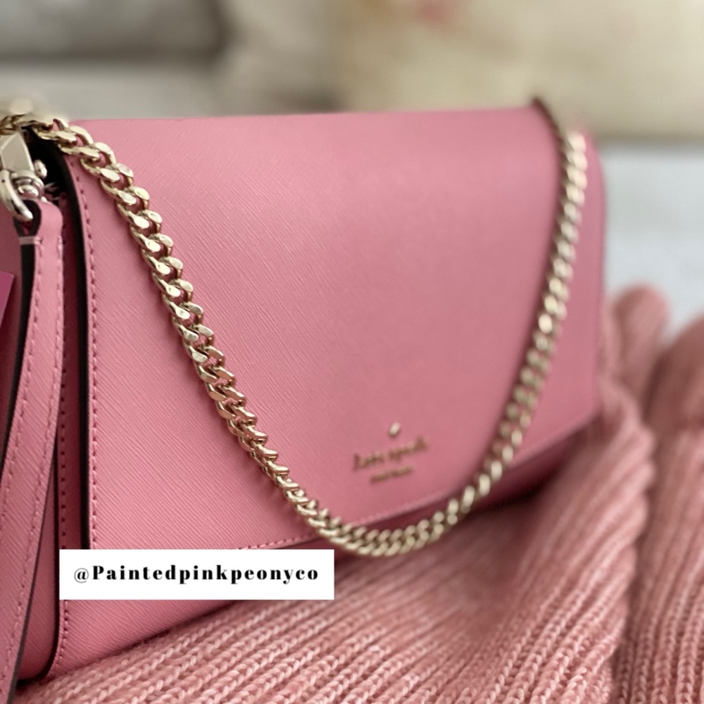 Sold!! KATE SPADE | Pink Carnation Purse Crossbody Shoulder Bag - Picture 11 of 14